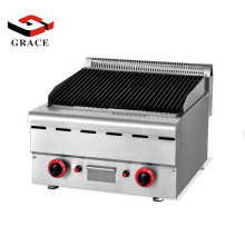 Professional Commercial Restaurant bbq Kitchen Grill Gas Lava Rock Grill With Cabinet